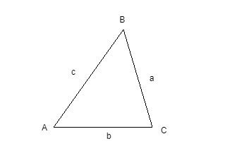 треугольник с заданными параметрами сторон a, b и c